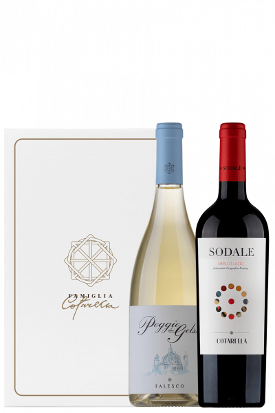 1 Est! Est!! Est!!! Poggio Dei Gelsi 2020 + 1 Merlot Sodale 2019 Famiglia Cotarella (Astucciato)