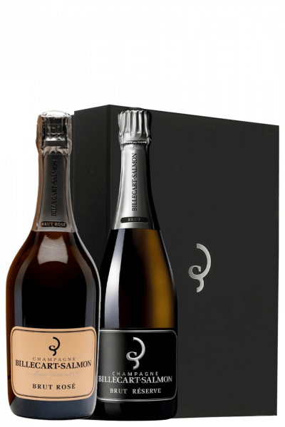 1 Brut Ros+® Billecart-Salmon 75cl + 1 Brut R+®serve 75cl (Con Astuccio)