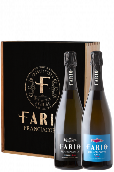 1 Franciacorta DOCG Fario Zero + 1 Franciacorta DOCG Fario Brut Rosé (Cassetta in Legno Fario)