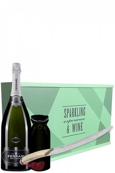 Trentodoc Brut Perlé Bianco Riserva 2013 Ferrari Magnum (Confezione con Sciabola)