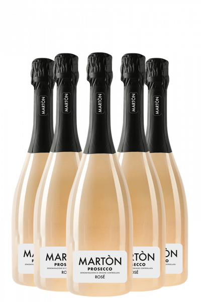 6 Bottiglie Prosecco DOC Rosé Brut 2022 Martòn