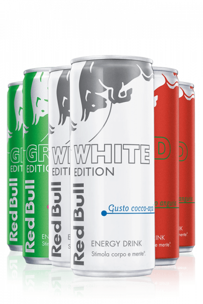1 Cassa Red Bull Dragon Fruit + 1 Cassa Cocco-Açai + 1 Cassa Anguria da 24 x 25cl