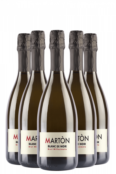 6 Bottiglie Vino Spumante Blanc De Noir Brut Millesimato 2022 Martòn